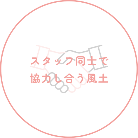 スタッフ同士で協力し合う風土